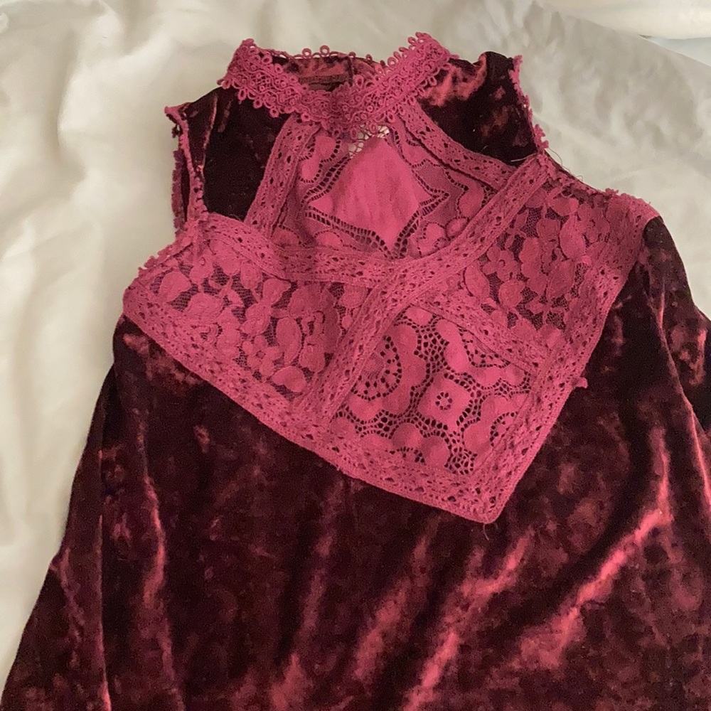 A cute velvet purple tank-top!